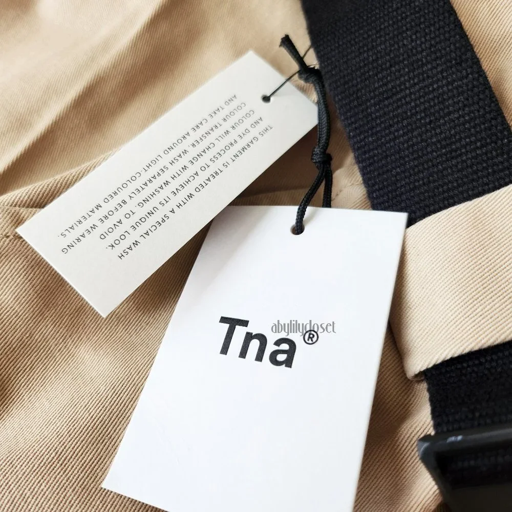 NWT TNA Aritzia Belted Cargo Pant Gd Humus Beige XS - Picture 11 of 13